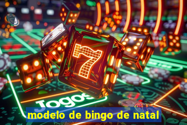 modelo de bingo de natal