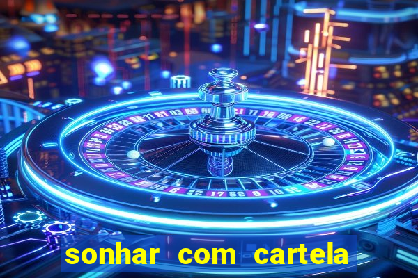 sonhar com cartela de bingo